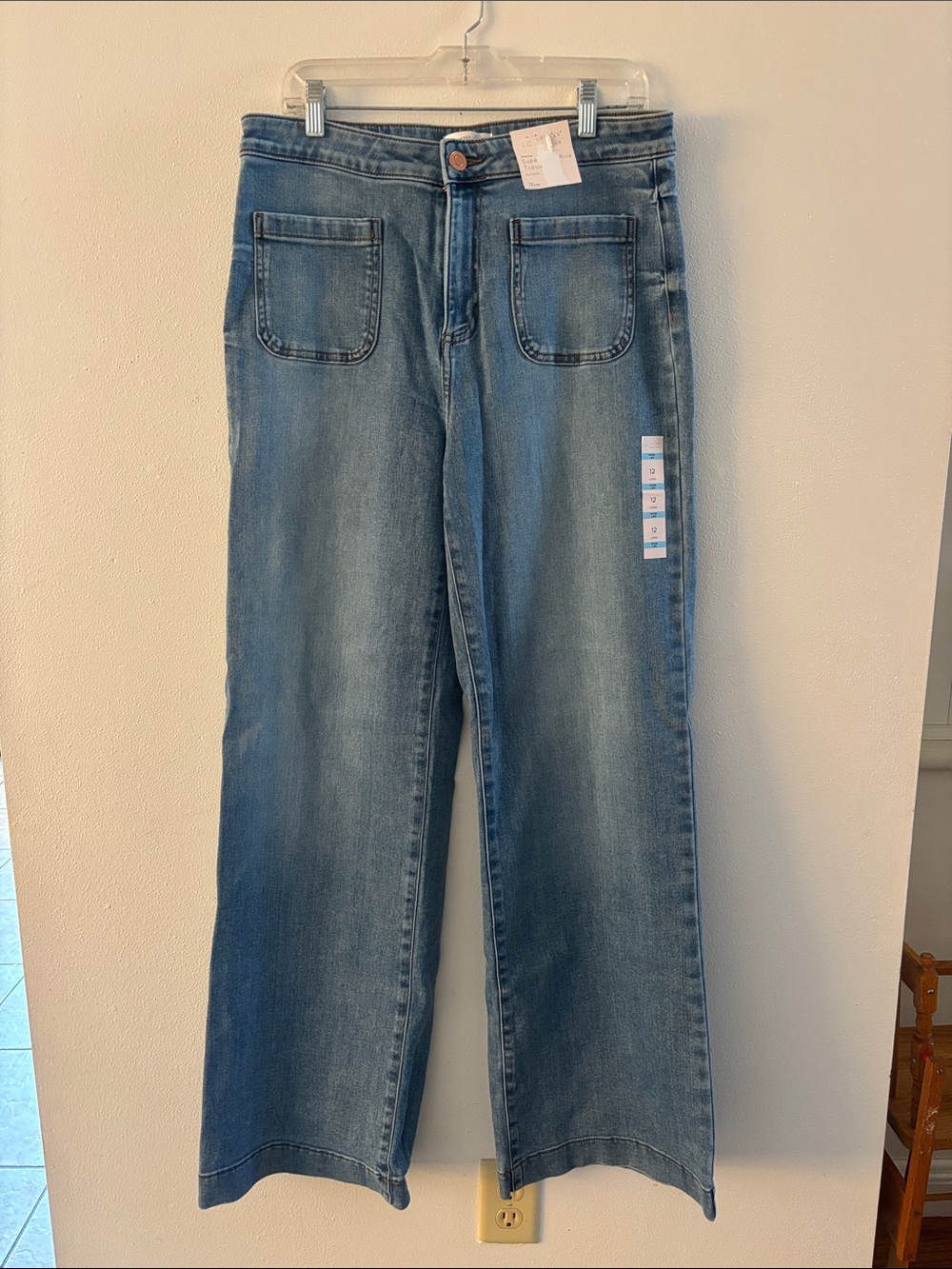 Lauren Conrad women’s Wide-Leg Blue Jeans - Classic Denim-Size 12 Long-NWT
